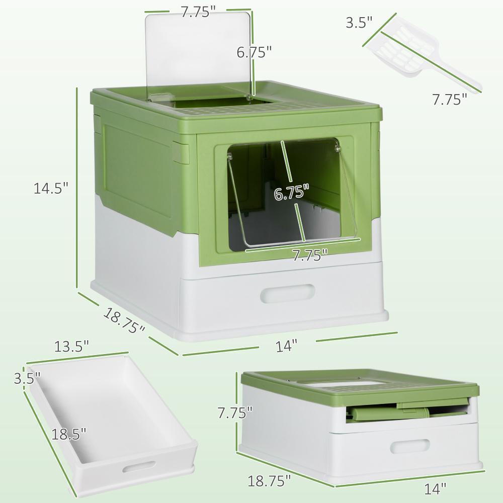 Cat Box,Fully Enclosed Cat Litter Box with Front Entry