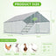 Large Metal Chicken Coop, 10x13x6.5FT Dome Chicken Runs for Yard with Cover, Walk in Chicken Coop with Roosting Perch