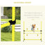 PawHut 4 Piece Dog Agility Training Equipment for Dog Agility Course with Adjustable Height Jump Bars, Included Carry Bag, & Displacing Top Bar, Yellow
