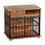 Dog Crate Furniture , Large Dog Cage Furniture with Tray for Medium Large Dogs, Wooden Dog Kennel Furniture