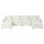 Elegant Modular Sectional Sofa Oversized Deep Seat U Shaped Couch Set Beige Chenille 143.31' Length
