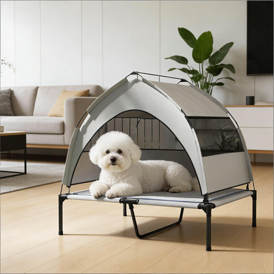 Pet Cot with Pad,Elevated Portable Dog Cot