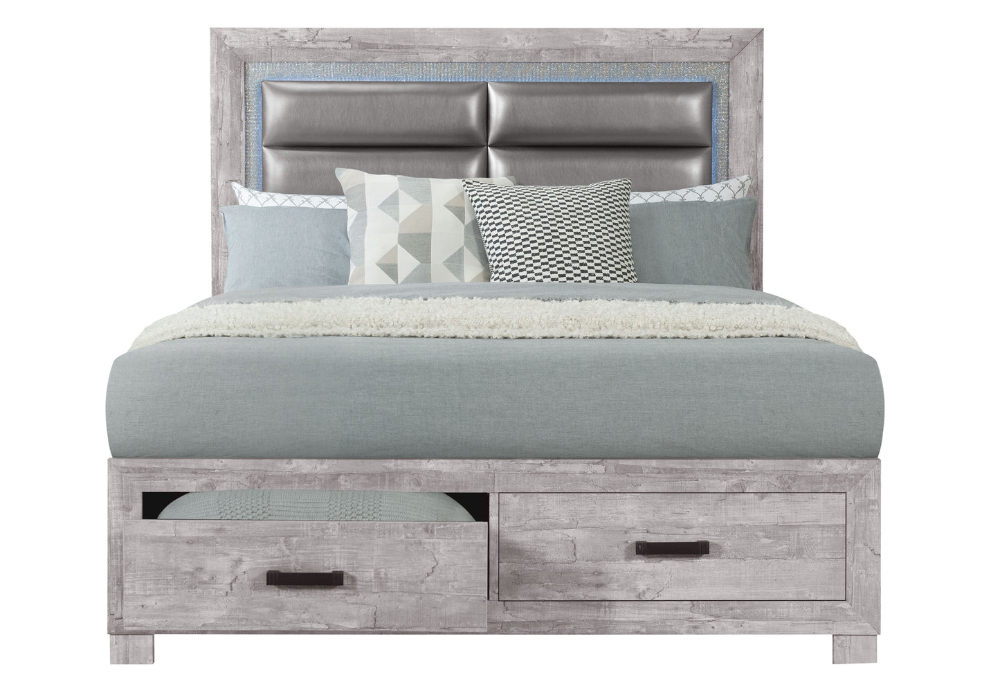 ROVER GREY QUEEN BED