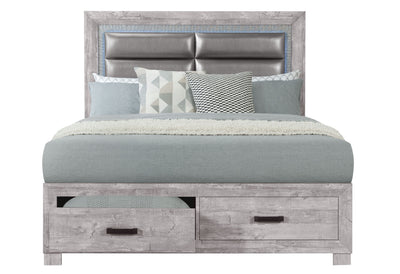 ROVER GREY QUEEN BED
