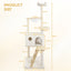 wood cat tree with large condo wood ladder and transparent spacecraft 165cm