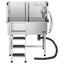 38" Dog Grooming Bath Tub Stainless Steel w/ Stairs Faucet Left Door