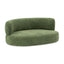Shep 36" Curved Dog Sofa Bed Medium Moss Green Fleeced Teddy