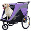 2-in-1 Bike Trailer & Push Cart for Pets - Detachable Bike Hitch & Push Handle Included - Quick Release Wheel, Internal Leash, Dual Cup Pockets and Underneath Storage Bag,  Holds Pets Up to 100 lbs
