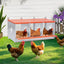 3-Bay Metal Nest Box-Wall Mount for Hens/Ducks, Easy Egg Collection & Assembly, Vented Galvanized Steel Coop Equipment Orange