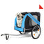 Large Folding Bike Trailer for Dogs – 100LB Capacity All-Terrain Pet Carrier, Durable Steel Frame for Cycling, Jogging, Camping & Outdoor Adventures, Black- Grey