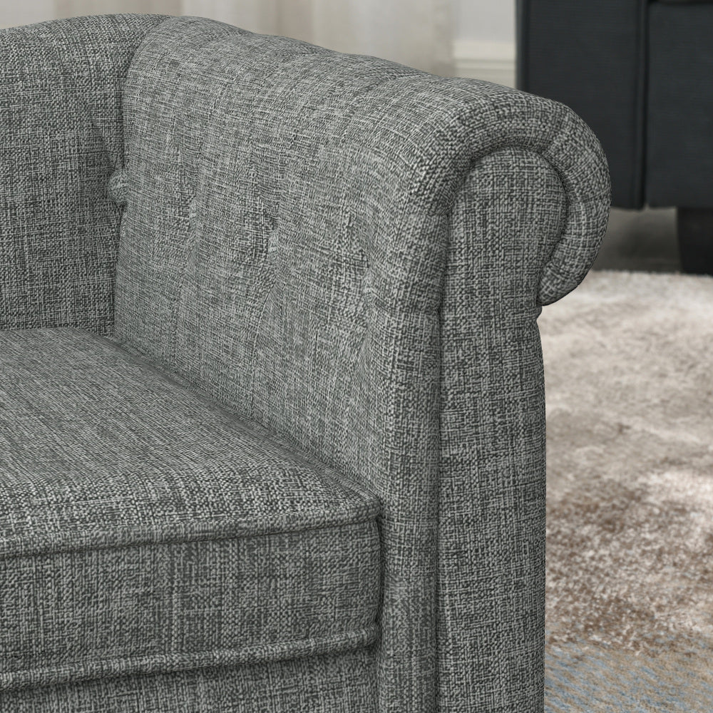 Elegant rectangular pet bed for small and medium-sized dogs, durable elevated dog sofa bed, comfortable dog sofa, modern and fashionable linen fabric dog sofa-Light grey