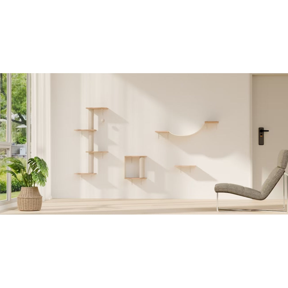 Modern Wall-Mounted Cat Furniture - 4pcs