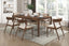Walnut Finish 7pc Extendable Dining Set Table and 6x Side Chairs Upholstered Back and Seat Cushion Modern Kitchen Furniture Set