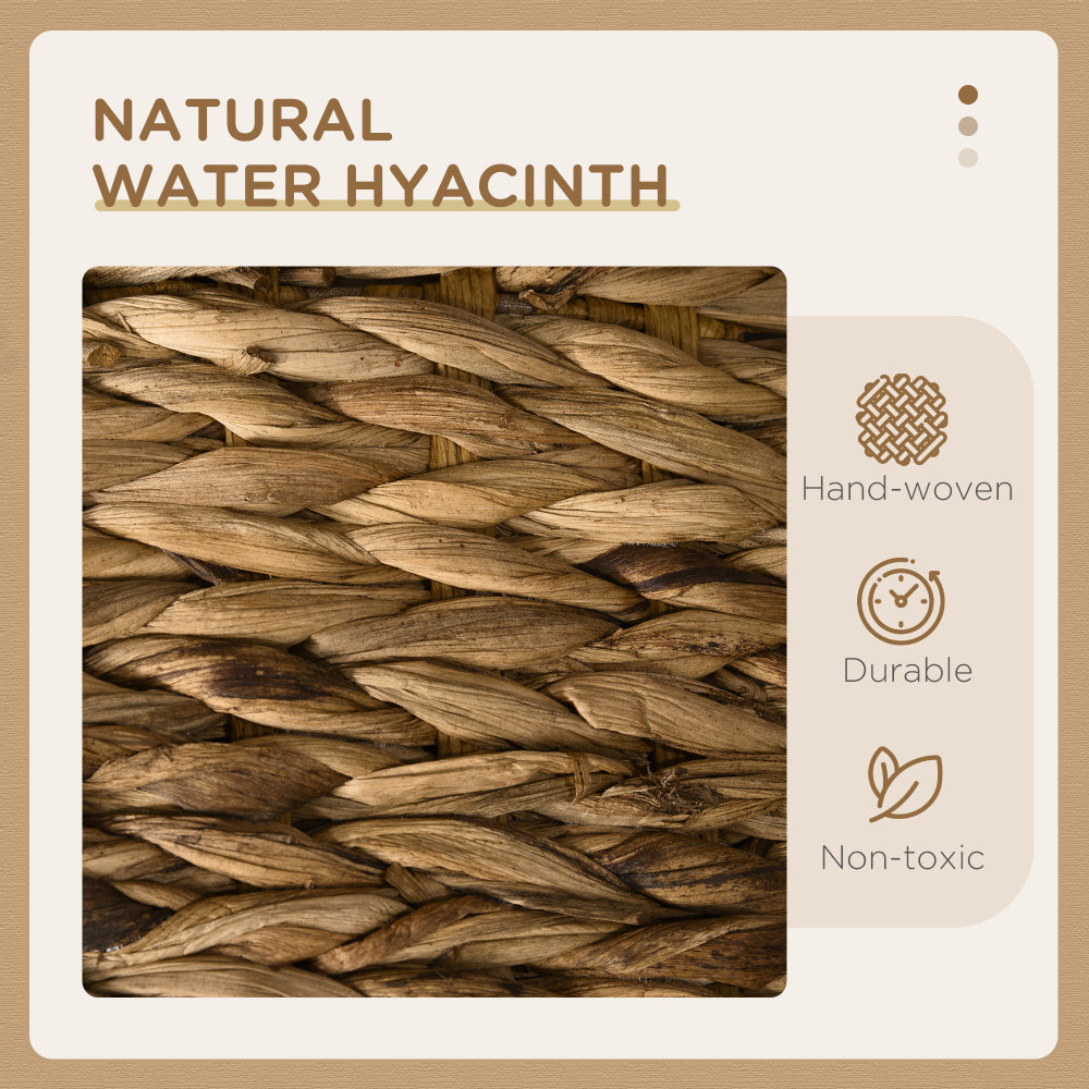 PawHut Elevated Cat Bed with Three Hideaways & Four Soft Plush Cushions, Cat Tower with Hand-Woven Materials, Multi-Layer Raised Kitten Bed Caves