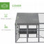 Gray  Large Chicken Coop for 8-12 Chickens with Water-Resistant and Anti-UV Cove ,Nesting Box