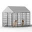Large Dog Kennel Outdoor Pet Pens Dogs Run Enclosure Animal Hutch Metal Coop Fence with Roof Cover. 18.9'L x 9.61'W x 6.23'H.