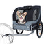 Large Folding Bike Trailer for Dogs – 66LB Capacity All-Terrain Pet Carrier, Durable Steel Frame for Cycling, Jogging, Camping & Outdoor Adventures, Black- Gray