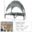 PawHut Elevated Portable Dog Cot Pet Bed with UV Protection Canopy Shade, 36 inch, Gray