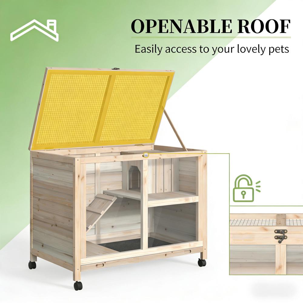 Bunny Cage,Small Rabbit Hutch,Spacious Pet House