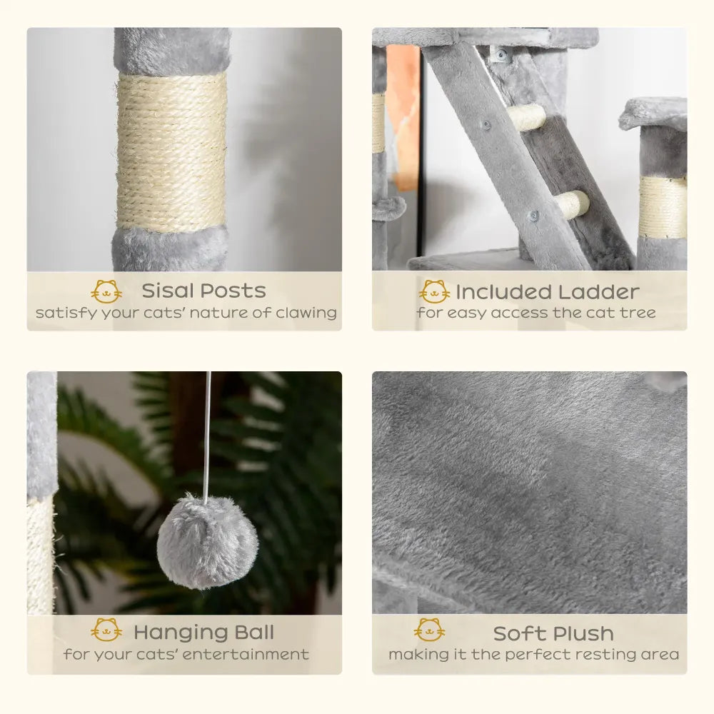 .5-102.5 inch Height Adjustable Cat Tree