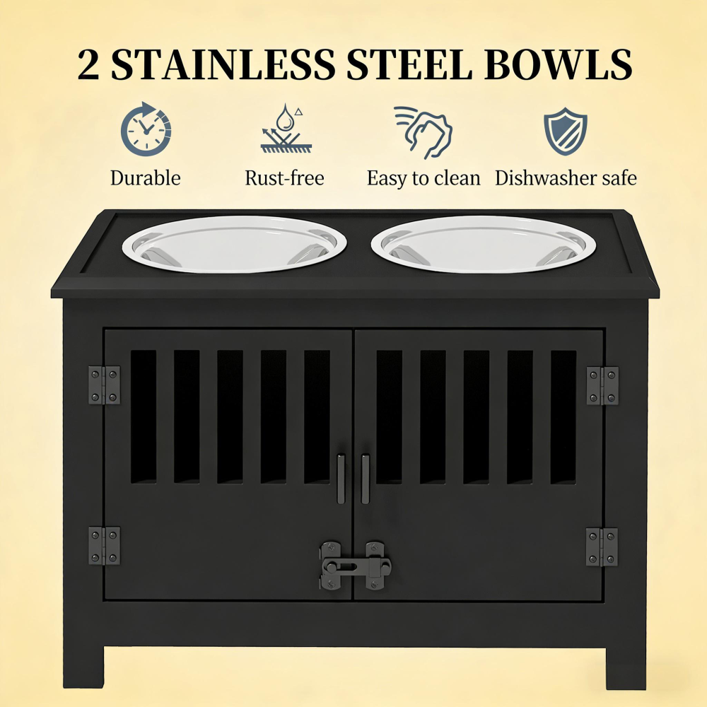 Dog Feeding Station,Dog Food Storage Cabinet