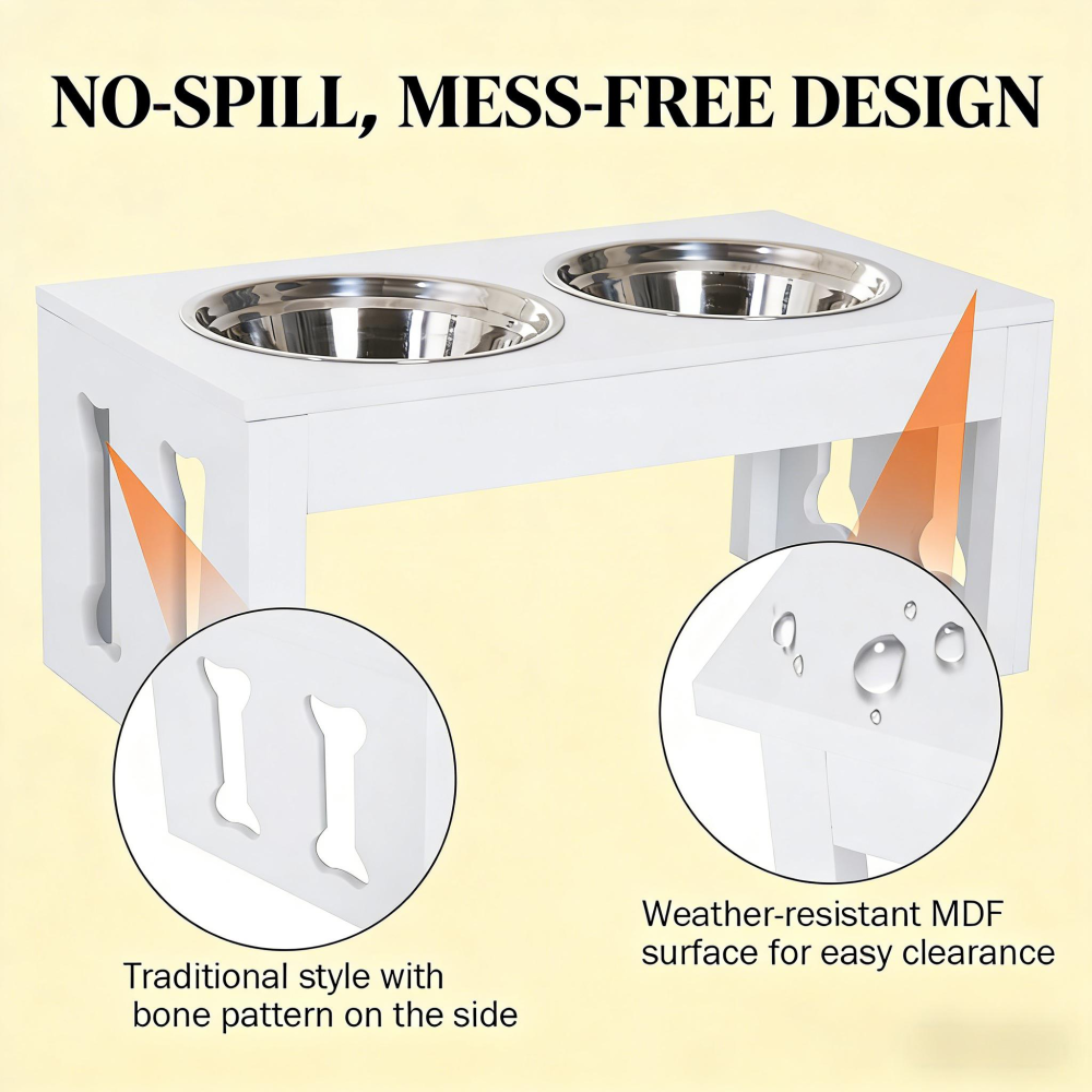 Elevated Feeding Station,Raised Dog Bowls Stand,Pet Food Bowl Stand