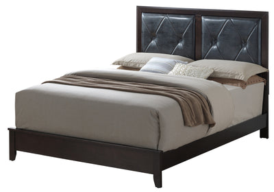 Charming Espresso Bed With Transitional Design