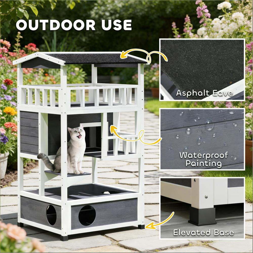 Feral Cat Shelter,Pet House,Wooden Outdoor Cat House