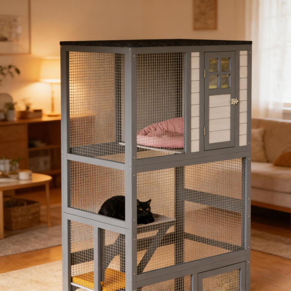 Wooden Large Cat House,Pet House