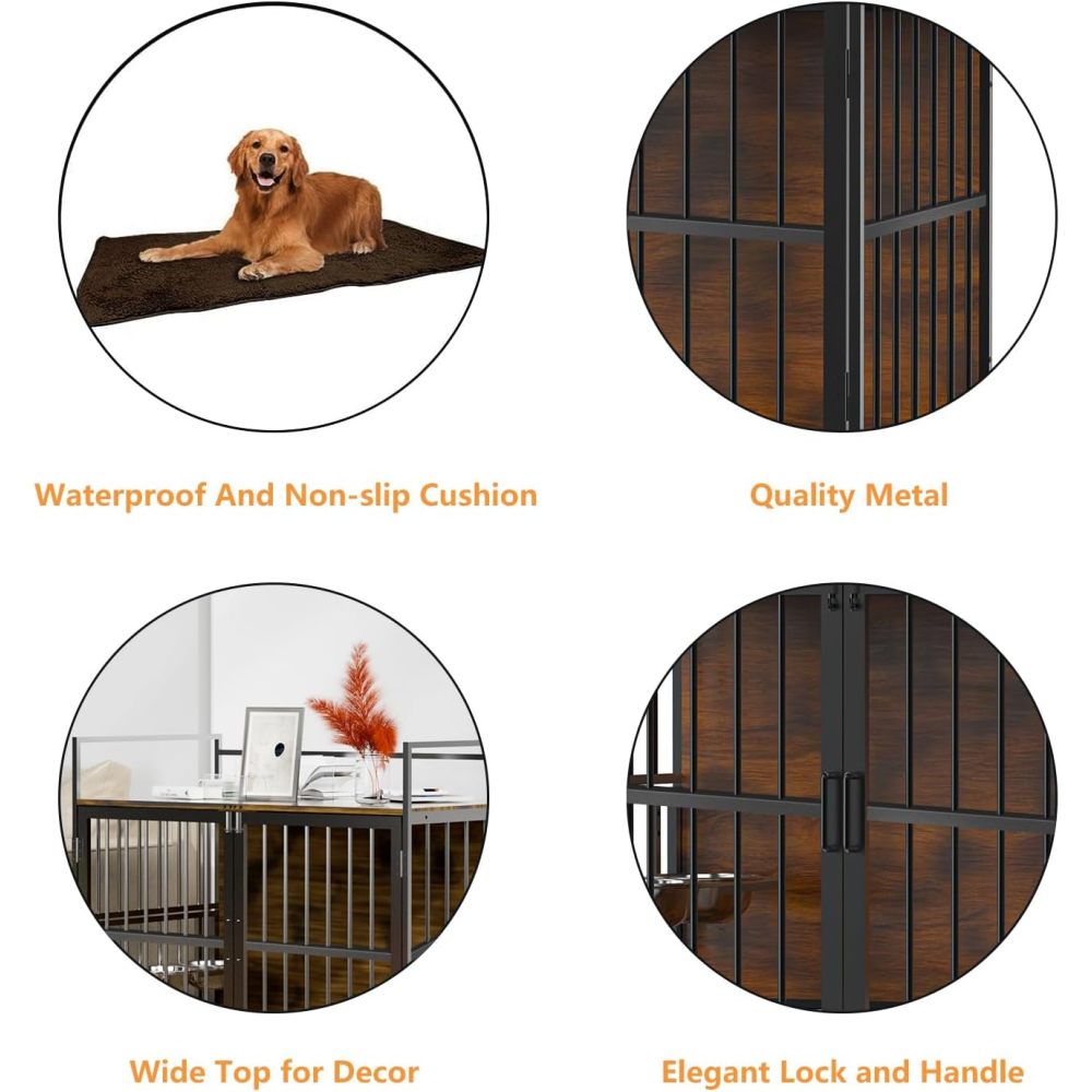 Dog Crate Furniture-Style Cages for Large Dogs Indoor Heavy Duty Super Sturdy 41"