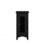 SunJet Rectangle Narrow Accent Side Table, Solid Black Veneer, 11.75 in. W x 21.75 in. L x 24.25 in. H