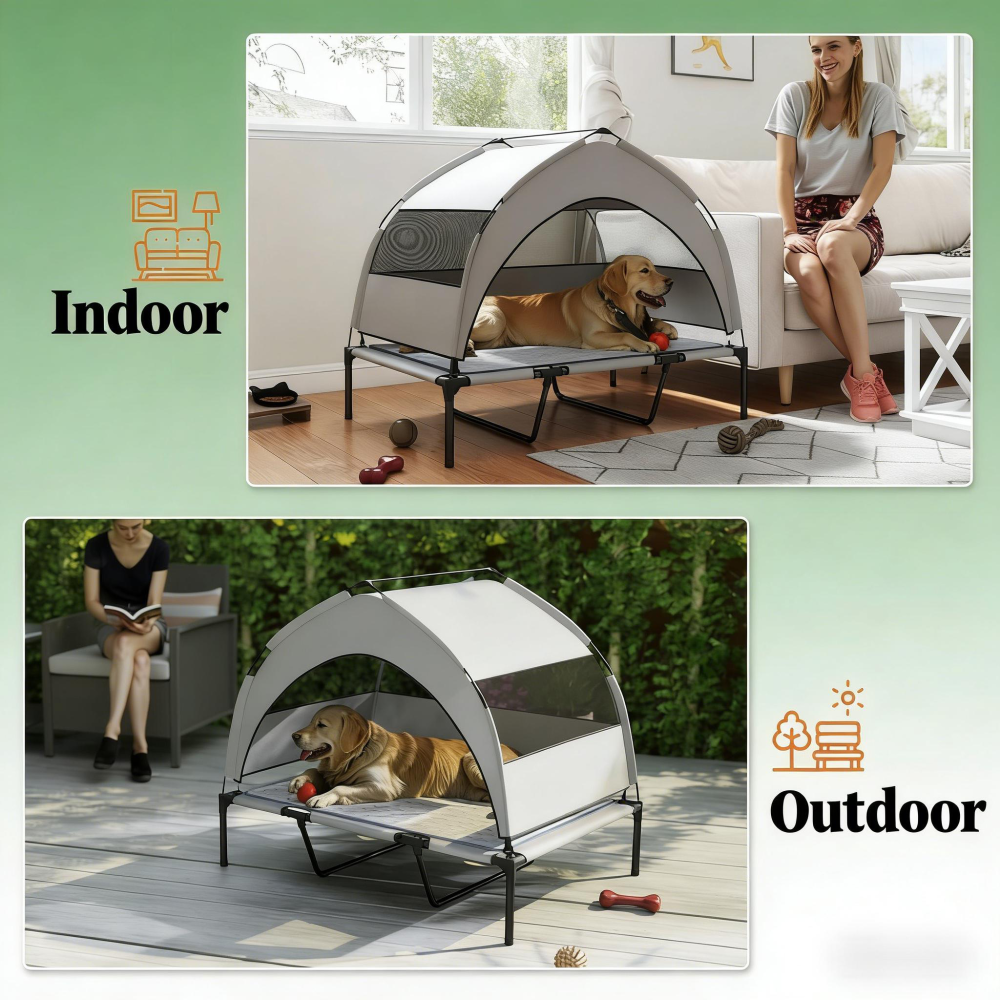 Raised Pet Cot,Elevated Portable Dog Cot