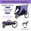 2-in-1 Bike Trailer & Push Cart for Pets - Detachable Bike Hitch & Push Handle Included - Quick Release Wheel, Internal Leash, Dual Cup Pockets and Underneath Storage Bag,  Holds Pets Up to 100 lbs