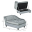 PawHut Luxury Fancy Dog Bed for Small Dogs with Hidden Storage, Small Dog Couch with Soft 3" Foam, Dog Sofa Bed, Cushy Dog Bed, Modern Pet Furniture for Puppies and Little Breeds, Gray