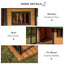 Dog Kennel House Outdoor Dog House Wooden Raised Pet Kennel with Asphalt Roof, Front Door, Side Window, Porch