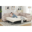 [NEW ARRIVED] [VIDEO PROVIDED] Sleeper Sofa, 2 in 1 Pull Out Couch Bed,6 seater sofa bed, L Shaped Sleeper Sectional Sofa Couch,Riveted sofa,104'' Large combined sofa Bed in living room,  BEIGE