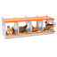 6-Bay Metal Nest Box-Wall Mount for Hens/Ducks, Easy Egg Collection & Assembly, Vented Galvanized Steel Coop Equipment Orange