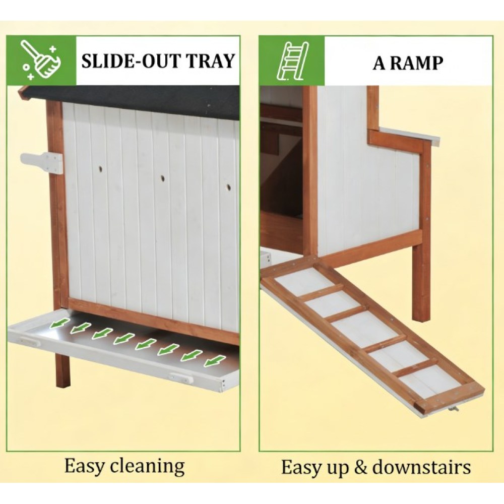 Portable Chicken House,Chicken Coop Wooden Chicken House,Rabbit Hutch Raised Poultry Cage