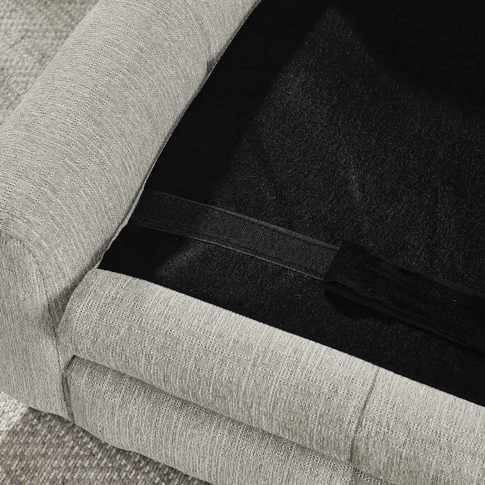 Soft and comfortable pet bed for big and oversized dogs, durable elevated dog sofa bed, comfortable dog sofa, modern and fashionable linen fabric dog sofa-Beige