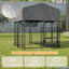 Outdoor Dog Kennel 4.23'x3.83'x4.83' with Roof, Heavy Duty Welded Wire Crate, All-Weather Protection & Safe Lock Design for Dogs and Pets