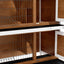 PawHut 54" 2-Story Large Rabbit Hutch Bunny Cage Wooden Pet House Small Animal Habitat with Lockable Doors, No Leak Tray and Waterproof Roof for Outdoor/Indoor Brown