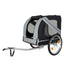 Large Folding Bike Trailer for Dogs – 100LB Capacity All-Terrain Pet Carrier, Durable Steel Frame for Cycling, Jogging, Camping & Outdoor Adventures, Black- Grey