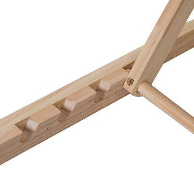 39" Long Wooden Pet Ramp, Folding Dog Cat Ramp with Height Adjustment From 16.3" to 24" and Non-Slip Mat for Bed Couch