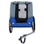 Large Folding Bike Trailer for Dogs – 66LB Capacity All-Terrain Pet Carrier, Durable Steel Frame for Cycling, Jogging, Camping & Outdoor Adventures, Blue- Grey