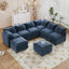 Mirod Versatile 8-Piece Modular Sofa Bed with Storage,Stylish Faux Double-Layer Cushions,Comfortable & Durable Design,Perfect for Any Living Space