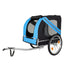 Large Folding Bike Trailer for Dogs – 100LB Capacity All-Terrain Pet Carrier, Durable Steel Frame for Cycling, Jogging, Camping & Outdoor Adventures, Black- Blue