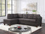 Dalia 97' Dark Gray Linen Modern Sectional Sofa with Left Facing Chaise