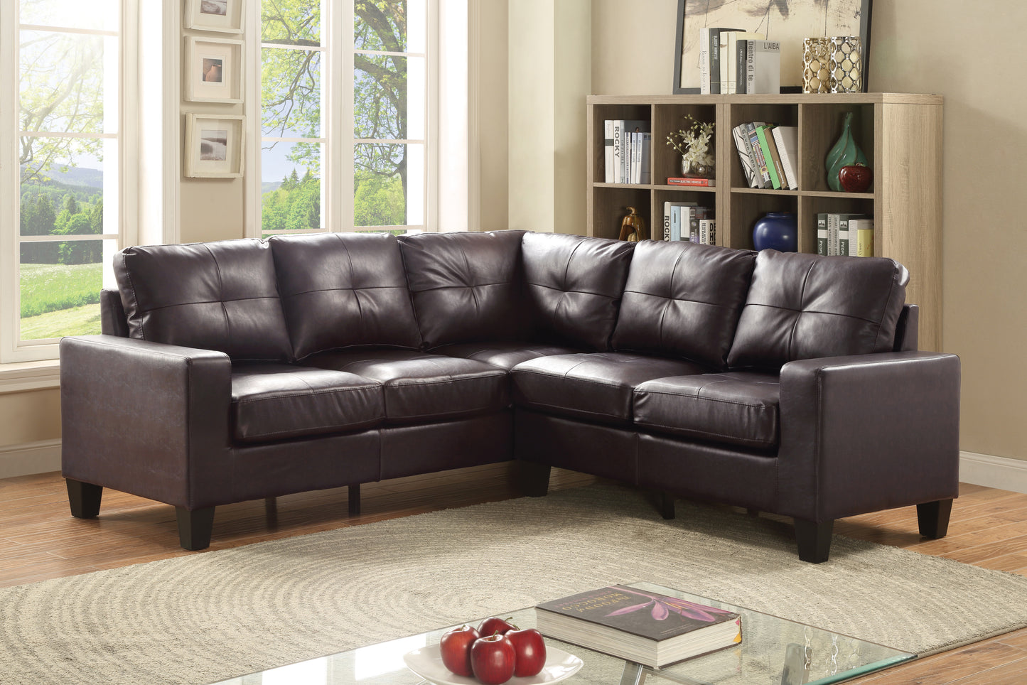 Glory Furniture Newbury G464B-SC Sectional???? , DARK BROWN