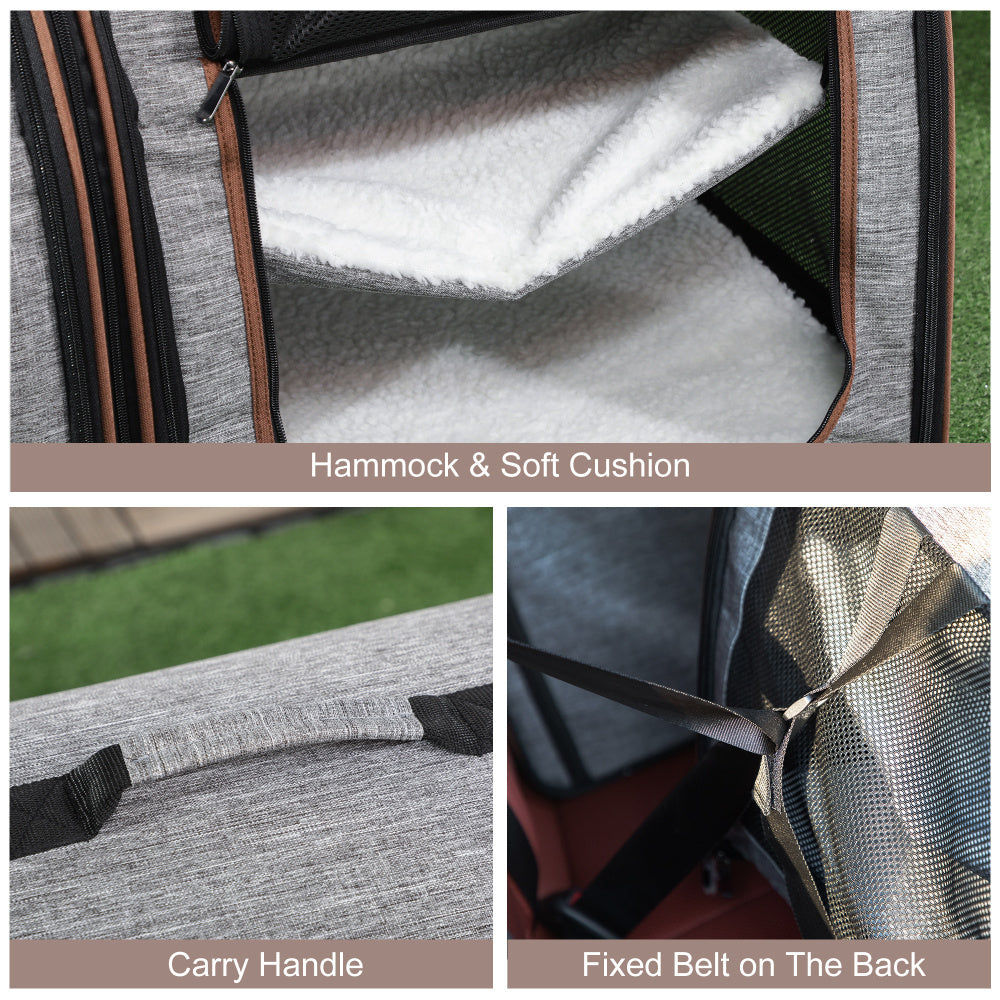 Travel Pet Crate,Portable Soft-Sided Cat Carrier Bag