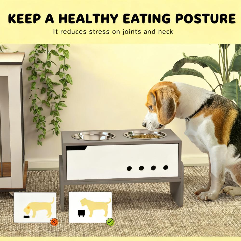 Dog Bowls,3 Height Adjustable Raised Dog Bowls,for Medium to Extra Large Dogs